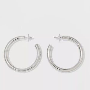 Large Silver Hoops